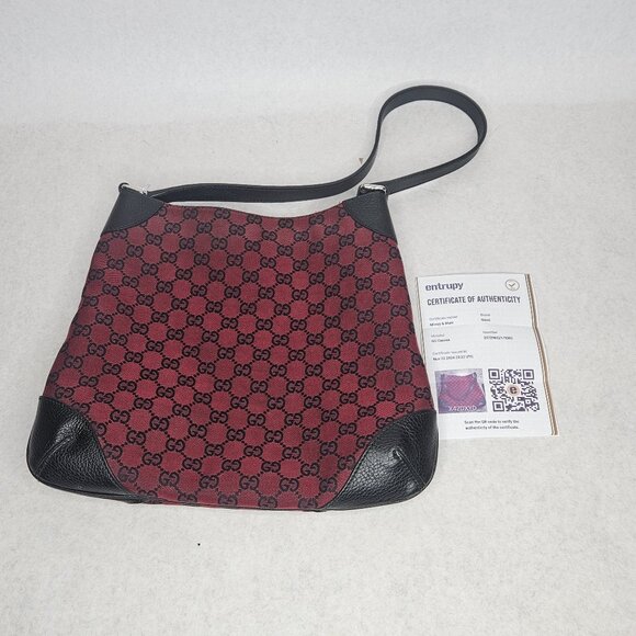 Gucci GG Supreme Red Canvas Crossbody Shoulder Bag Purse with Certificate - Picture 1 of 16